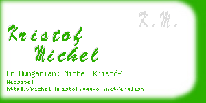 kristof michel business card