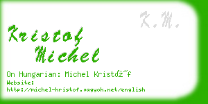 kristof michel business card